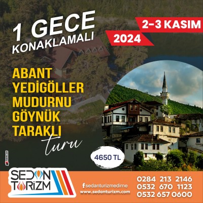  Göller Diyarının Büyüsüne Yolculuk... 02-03 KASIM 2024