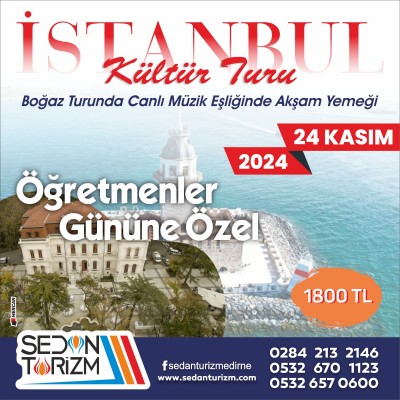 ÖĞRETMENLER GÜNÜ ÖZEL  KUZGUNCUK VE BOĞAZ TURU- .. 24 KASIM 2024